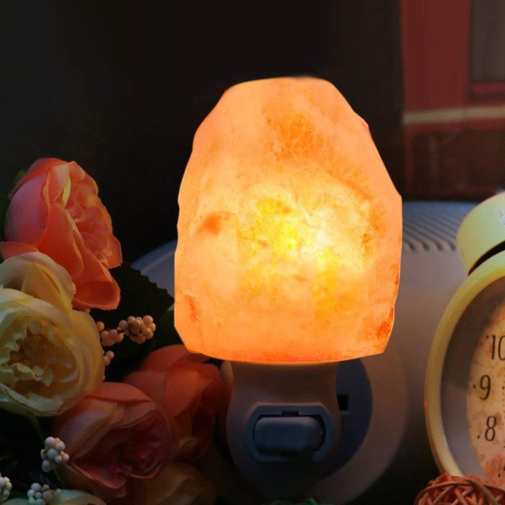 Himalaya Salt Crystal Nightlight, Wall Plug-In Natural Mini  Salt Crystal